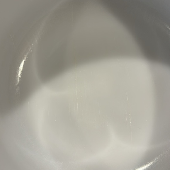 Vtg GlassBake 9 Made for Sunbeam White Glass Mixing Bowl 9” x 4 1/2” pour spout - Picture 5 of 16